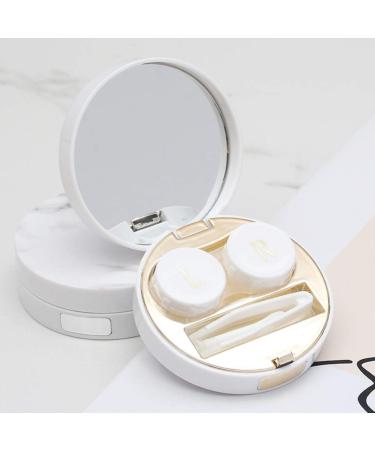 Exceart Gold Contact Lens Case - Travel Container with Mirror Tweezers & Lens Pen for Safe Storage - Buy Online on GoSupps.com