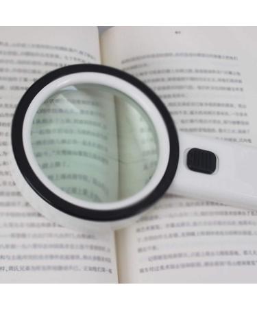 ES for Hobbies Reading Magnifier with 12 LED Lights Hand-held 30X Lens High-Definition Lighting Magnifier for Reading and Repairing Crafts Jewelry - Including AA Ba Better Life - Buy Online on GoSupps.com