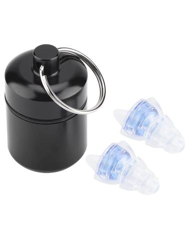 Transparent Noise Reduction Earplugs Sound Transparent Earplugs for Drummer DJ Concert (Blue)