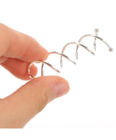 20pcs Silver Spiral Hair Pins - Bottle Opener Style Hair Screws Non-Slip & Durable - Buy Online on GoSupps.com