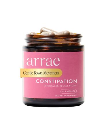 Arrae Constipation Relief Capsules Gentle Natural Bowel Support Clinically Proven for Regularity & Comfort Non-Stimulant Overnight Relief 45 Capsules