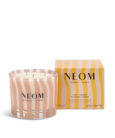 NEOM- Cosy Nights Candle (3 Wick) | Sandalwood Frankincence & Nutmeg | Essential Oil Aromatherapy Candle |100% Natural Fragrance |