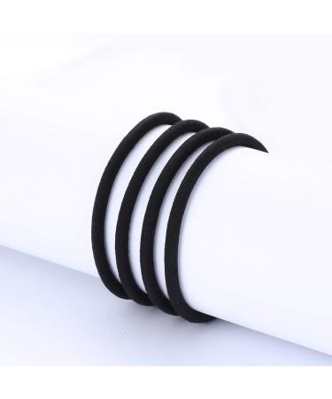 35 Pcs Value Pack Black Hair Elastic Ties for Women & Girls - No Metal Ponytail Holders - 4MM Stretch Bands for All Hair Types - 35 Count - Buy Online on GoSupps.com