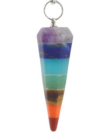 Reiki Energy Healing Crystal Point Dowsing Pendulum Dowser With 7 Chakra Type - Buy Online on GoSupps.com