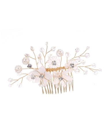 Beaupretty Bride Comb Comb Bridal Hair Comb Hair Comb for Crystal Hair Comb Wedding Hair Comb pearl hair Hair Bridal Hair Accessories