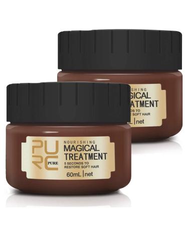 Busgirl Set of 2 Magic Treatment Hair Masks, 5 Seconds for Repairing Damaged Hair, Professional Hair Conditioner for Molecular Roots, 60 ml (Pack of 2)