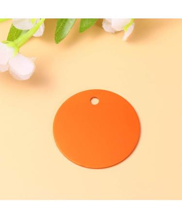 Milists 25-Piece Aluminum Alloy Blank Tags for Pets | Round Dog ID Tags with Hole | DIY Dog Accessories (Orange 5cm/1.4in) - Buy Online on GoSupps.com