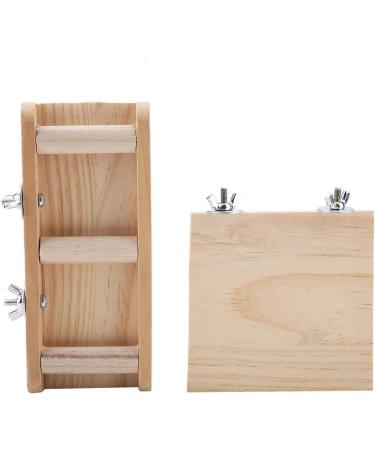 Parrot Hamster Toy Slide Climbing Ladder Two-Piece Springboard Staircase Combination (Ladder + Springboard Set (Log Color)) - Buy Online on GoSupps.com