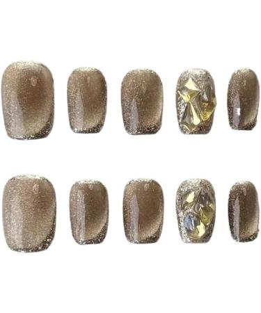 10Pcs Cat Eye Handmade Press On Nails with Gradient Design False Nails Full Cover Ballerina Wearable Artificial Nail Tips (Color : 8 Size : M) - Buy Online on GoSupps.com