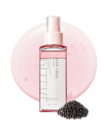 Delere Caviar Glow Soothing Mist | Hydrating Face Mist with Caviar Extract | Refreshing Caviar Collagen Spray for Radiant Hydration and Glowing Skin 3.4oz