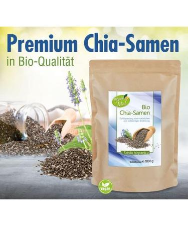 KOPP Vital Organic Chia Seeds 1 kg - Premium Non-GMO Additive-Free Quality for Healthy Living - Buy Online on GoSupps.com
