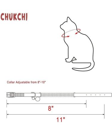 Buy Chukchi Cat Collar - Soft Velvet Adjustable Pink Glittering Stones & Bells - 27.9 cm for Small Dogs & Cats (2 Pieces) - Buy Online on GoSupps.com