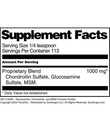 Glucosamine Chondroitin and MSM Formula Powder (4 oz ZIN: 512095) - 3 Pack - Buy Online on GoSupps.com