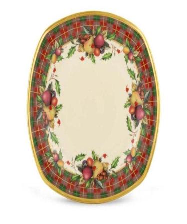 Lenox Holiday Tartan Square Accent Plate