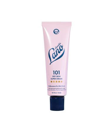 Lanolips 101 Dry Skin Super Cream - Multipurpose Face + Body Cream - Hydrating Whipped Body Cream for Dry Skin - Triple Lanolin  Almond Oil  Shea Butter & Vitamin E - Clean  Cruelty-Free (2.02 oz)
