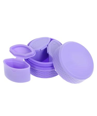 minkissy 3 Sets Cream Box Cosmetic Jar with Spoon Lotion Dispenser Jar Cosmetic Lotion Bottle Durable Cream Storage Jar Cream Jar with Spoon Silica Gel Storage Box Portable Purple Travel