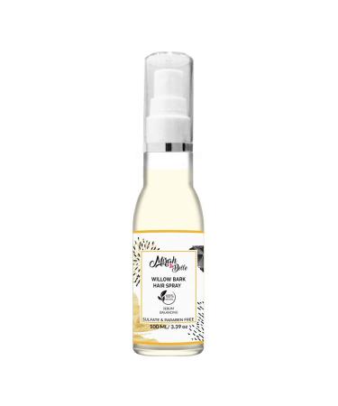 Mirah Belle - Willow Bark Green Tea - Natural Hair Spray - Balances Hair Sebum Heals Scalp Infections - Vegan Alcohol Free 100 ml - Buy Online on GoSupps.com
