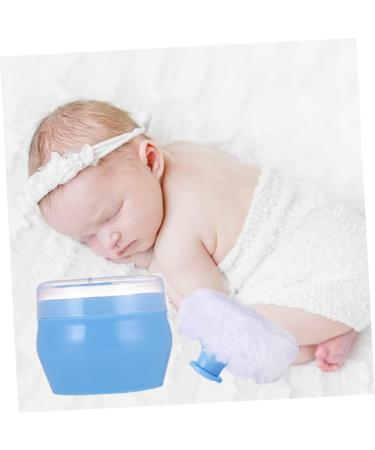 KOMBIUDA Travel Toddler for Mom Sponge Baby After Dusting Plastic Bath Container with Body Care Portable Powder Use Empty Puff Blue Cosmetic White Talcum Newborn Home Infant Face Case 2pcs 1 count (Pack of 1) - Buy Online on GoSupps.com