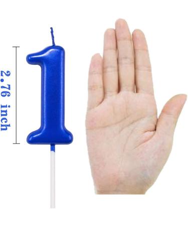 NEWCANDLE Blue 1st Birthday Candle - Roman Numeral Cool Number Candle for 1 Year Old Cake Celebration - Buy Online on GoSupps.com