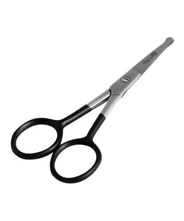 Nose Hair Scissors Rounded Tip for Trimming Small Details Facial Hair Ear Hair Eyebrow (Black) - Buy Online on GoSupps.com
