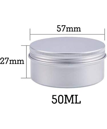10 PCS 50ml Aluminum Tin Jars Balm Containers Travel Jars Containers Cosmetics Containers Pots Empty Cosmetic Containers with Screw Cap Lid for DIY Crafts Cosmetics Salve Cream Candle Lip Balm Travel - Buy Online on GoSupps.com