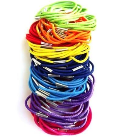 100 Coloured Thin Hair Elastics IN8710 - Buy Online on GoSupps.com
