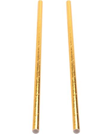 TRIPPER Gold Foil Paper Straws Biodegradable Disposable Party Drinking Straws Pack of 100 Celebrations - Buy Online on GoSupps.com