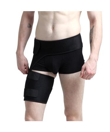 Lxnderment Stabilizing Hip Brace Thigh Compression Sleeve - Sciatica Nerve Brace for Men and Women - Groin Wrap for Pain Relief - Buy Online on GoSupps.com