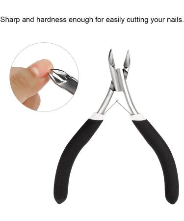 Nail Clippers for Ingrown or Thick Toenails Professional Stainless Steel Nail Cuticle Nipper Clipper Dead Skin Scissor Nail Manicure Tool for Large Nail Nipper for Seniors(Black) - Buy Online on GoSupps.com