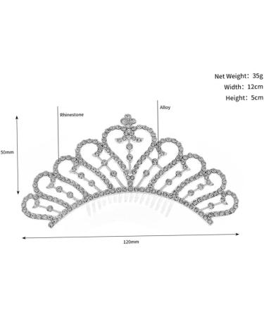 WOFASHPURET Crown Side Hair Comb Hair Side Comb Hair Topper Hair Barrettes for Women Rhinestone Hair Comb Hair Accessories for Women Wedding Women Crown Hairpiece Tiara Alloy Hair up Girl Miss - Buy Online on GoSupps.com