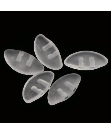 25 Pairs of Transparent Oval Silicone Nose Pads for Pressing In - 15mm - Ideal for Glasses & Sunglasses - Buy Online on GoSupps.com