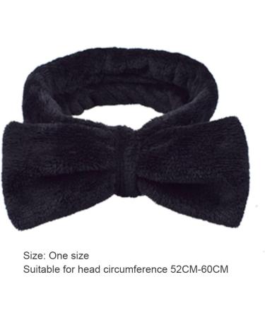 Makeup Headbands Spa Bow Washing Face Hair Band Towel Wrap Coral Fleece Elastic for Shower Sports Black Spa Headband - Buy Online on GoSupps.com