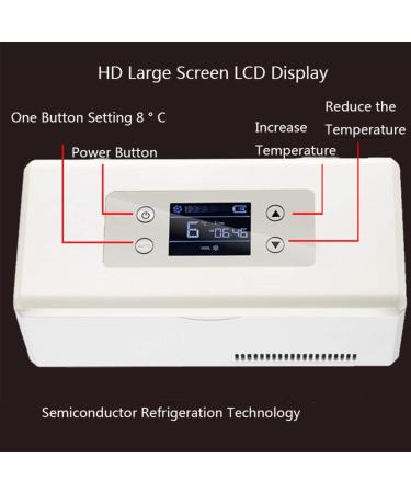 Large Capacity Portable Insulin Refrigerated Box 2-8 C Car Insulin Cooler Medical Mini Refrigerator Suitable for Car/Travel/Aircraft White-A A White - Buy Online on GoSupps.com
