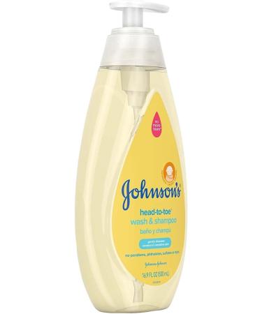 Johnson's Baby Head-To-Toe Wash & Shampoo 16.9 fl oz Pump (500ml) - 2 Pack - Buy Online on GoSupps.com