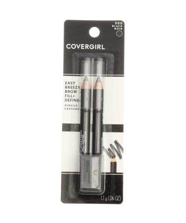 CoverGirl Professional Brow & Eye Makers Midnight Black 500 - Pack of 2 (.06 oz) | Brow Shaper & Eyeliner - Buy Online on GoSupps.com