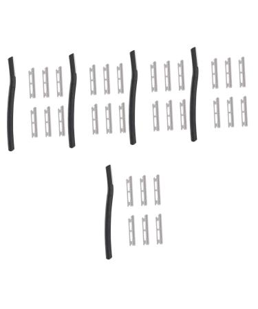 Minkissy 5 sets of razor eyebrow remover peeling dermaplaning tool portable eyebrow razor painless immediate hair removal of stainless steel shapes Miss face blackx5st 13x1cmx5pcs