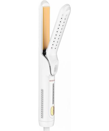 360 Airflow Styler | WIZCHARK 2-in-1 Flat Iron & Curler | Professional Hair Straightener with Cooling Vents | Dual Voltage White Gold Hair Tool - Buy Online on GoSupps.com