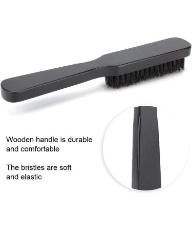 Premium Beard Brush with Long Wooden Handle | Hairdressing & Mustache Brush for Men | Black Razor & Face Cleaning Brush for All Beards - Buy Online on GoSupps.com