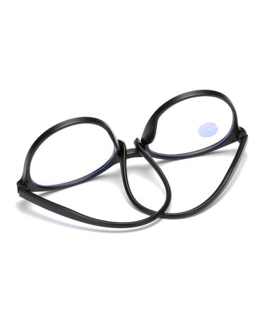 Iynwbjts anti-blue light reading glasses Retro reading glasses with a large frame rice nail frame wholesale for men and women in the same style (color: black size: 4.00) 4.00 black