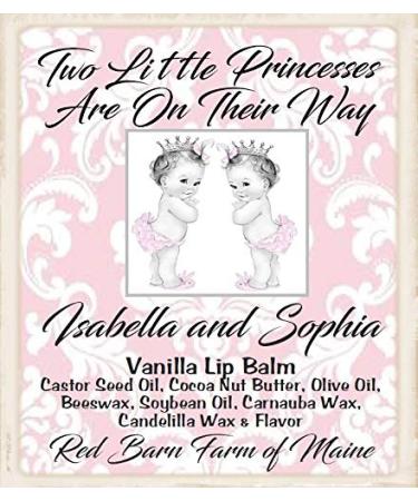 20 PERSONALIZED Twin Girl Lip Balm Baby Shower Party Favors - Buy Online on GoSupps.com