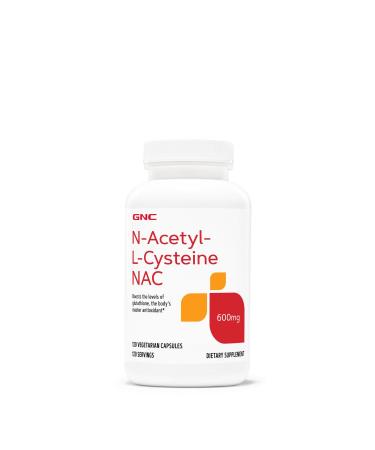GNC N-Acetyl-L-Cysteine NAC 600mg - 120 Vegetarian Capsules (120 Servings)