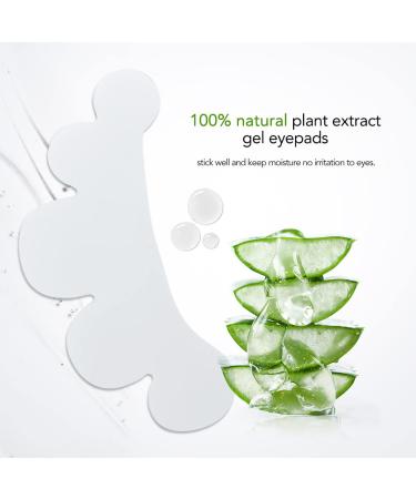 Lunamoon Eye Pads for Eyelash Extensions - 50 Pairs Flower-Green | Ideal for Eyeliner Coloring & Lifting - Buy Online on GoSupps.com