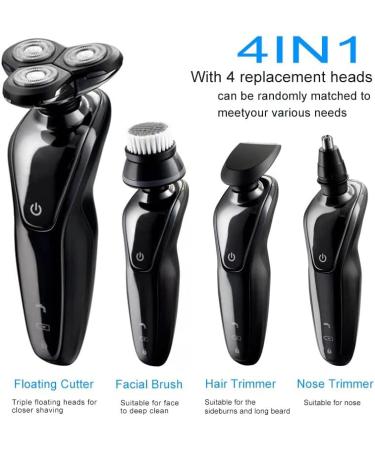 Head Shavers for Bald Men - 4 in 1 Electric Shaver & Beard Trimmer - USB Rechargeable Professional Hair Cutter Razor - Buy Online on GoSupps.com