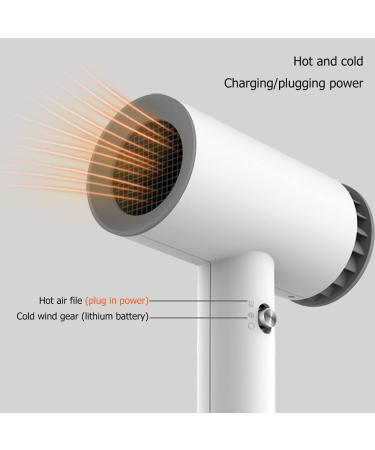 Cordless Hair Dryer Lightweight Travel Portable Professional Hair Dryer with Hot and Cold Air for Pet Hairdressing Oil Painting Drying - Buy Online on GoSupps.com