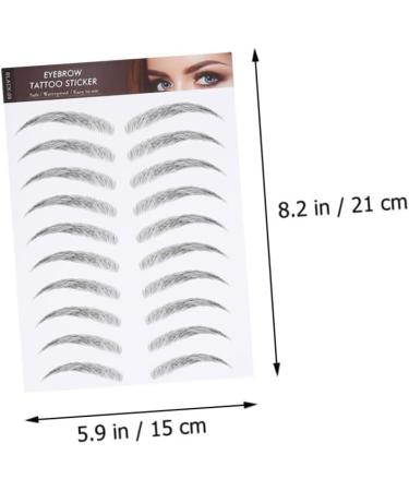 Beavorty 6 Sheets Waterproof Eyebrow Stickers Temporary Eyebrow Hair- Transfer Stickers Man Eyebrow Trimming 21x15cmx2pcs Blackx2pcs - Buy Online on GoSupps.com