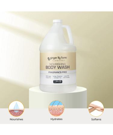 Ginger Lily Farms Club & Fitness Nourishing Body Wash - 1 Gallon | Vegan & Cruelty-Free Bath Gel for Men and Women | Fragrance-Free Shower Gel - Buy Online on GoSupps.com