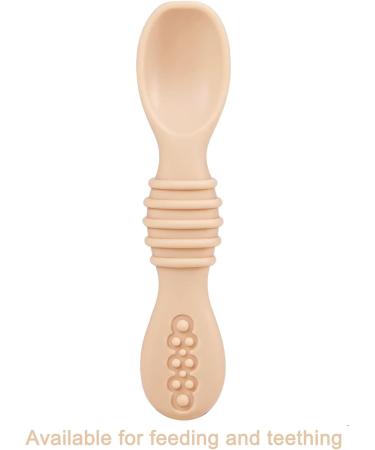 PandaEar 7 Pcs Silicone Baby Spoons - First Stage Self Feeding Spoon for Toddler Infant | Baby Led Weaning Spoons - Buy Online on GoSupps.com