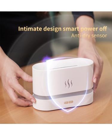 Colorful Flame Air Aroma Diffuser Humidifier | Upgraded 7 Flame Colors | Noiseless Essential Oil Diffuser for Home Office Yoga | Auto-Off Protection | 180ml (8Hours Black) - Buy Online on GoSupps.com