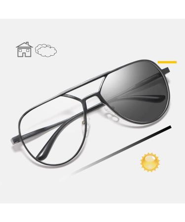 Freaze Pilot Retro Self-Tinting Reading Glasses - Classic Varifocal Frames for Men & Women | +2.25 Black | International Shipping - Buy Online on GoSupps.com
