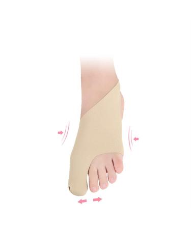 Buy Silicone Dust Separators & Hallux Valgus Corrector Pedicure Socks - Adjustable Orthopedic Foot Bracket (Beige) for Sale! - Buy Online on GoSupps.com